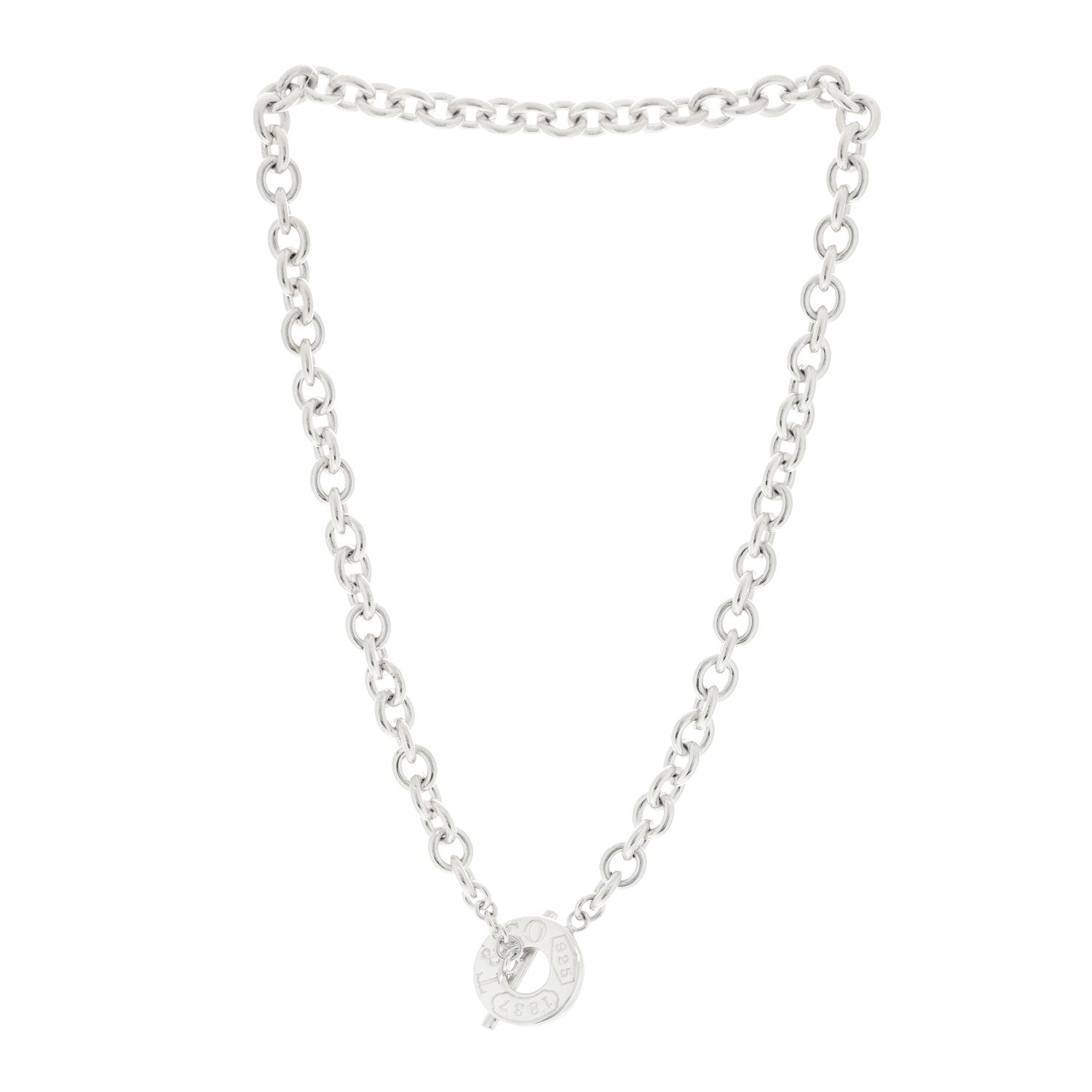 Tiffany Sterling Silver 1837 Toggle Necklace 2 of 3