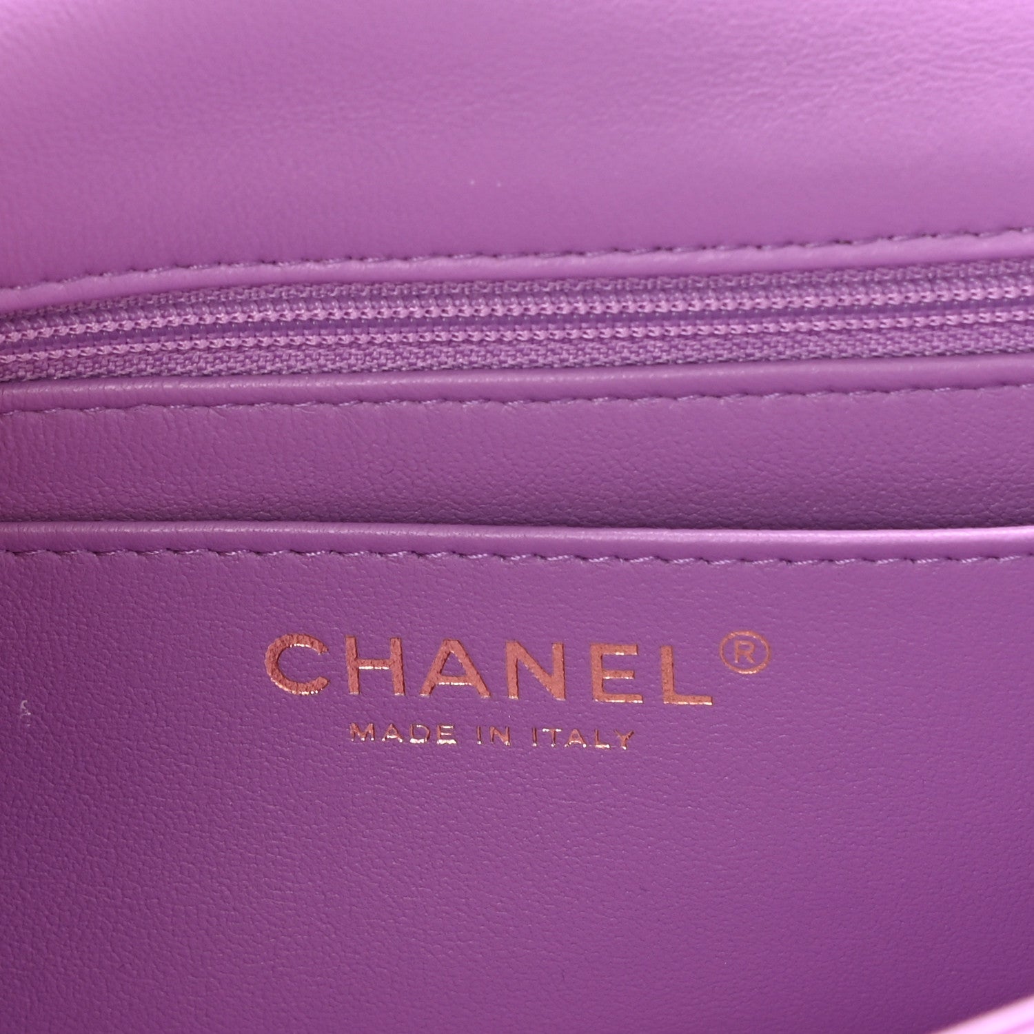 Chanel Lambskin Quilted Mini Rectangular Flap Purple 6 of 11