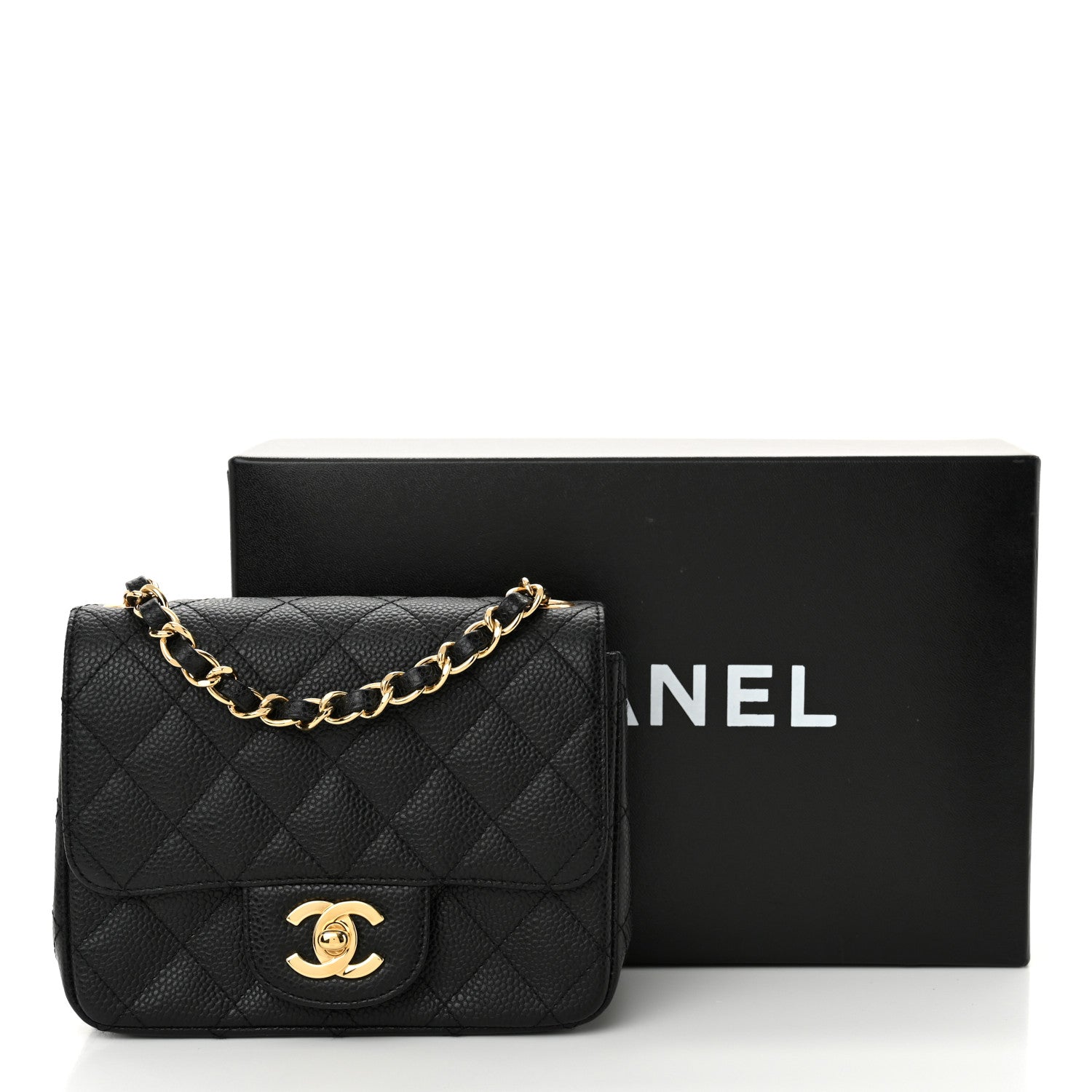 Chanel Caviar Quilted Mini Square Flap Black 11 of 11