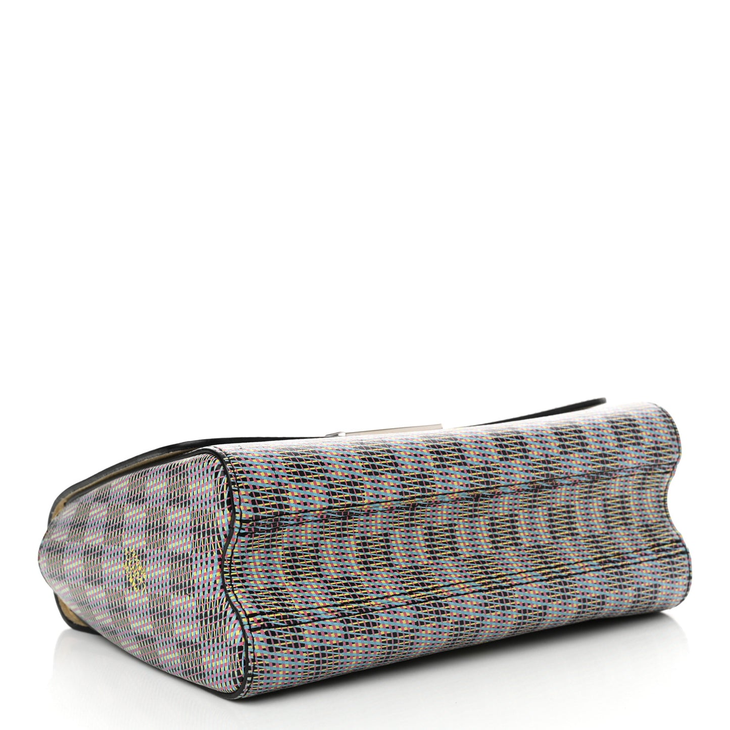 Calfskin Monogram LV Pop Twist Shoulder Bag MM Blue