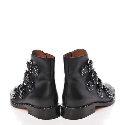 Givenchy Calfskin Studded Prue Buckle Bootie 38 Black 6 of 18