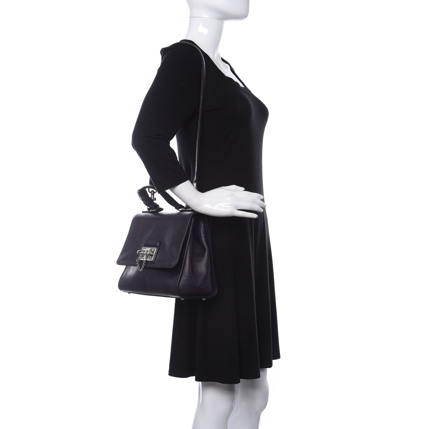 Lizard Calfskin Embossed Medium Monica Tote