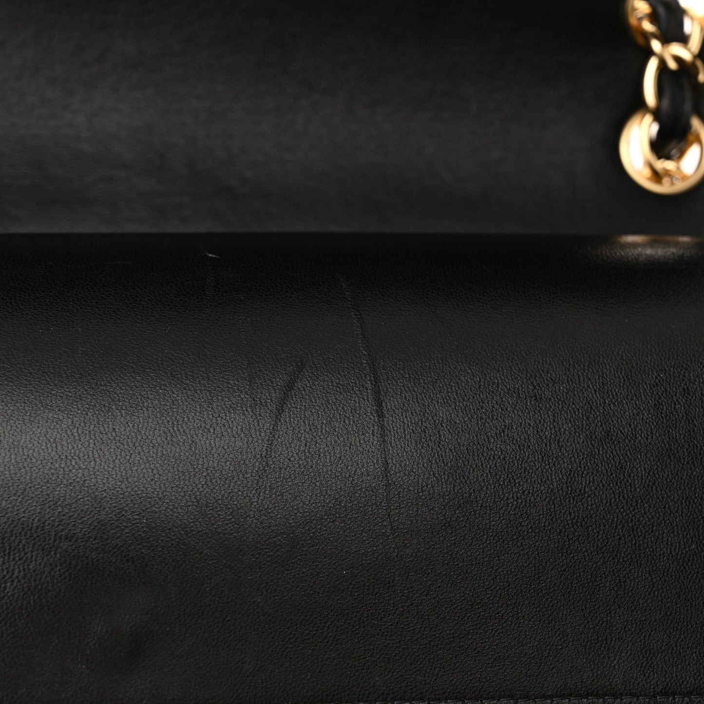 Lambskin Quilted Jumbo Double Flap Black