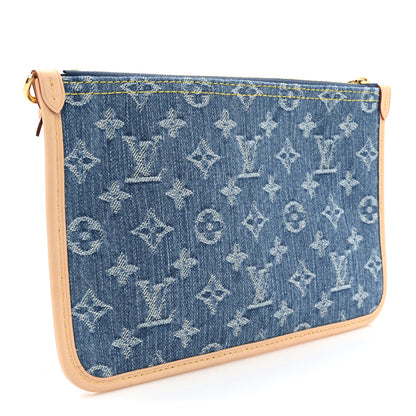 Louis Vuitton Denim Monogram Jacquard Neverfull MM GM Blue 3 of 6