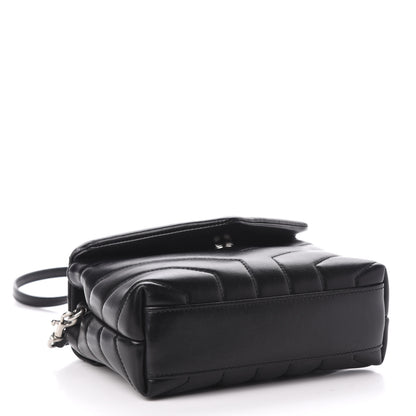Saint Laurent Calfskin Y Quilted Monogram Toy Loulou Crossbody Bag Black 4 of 14