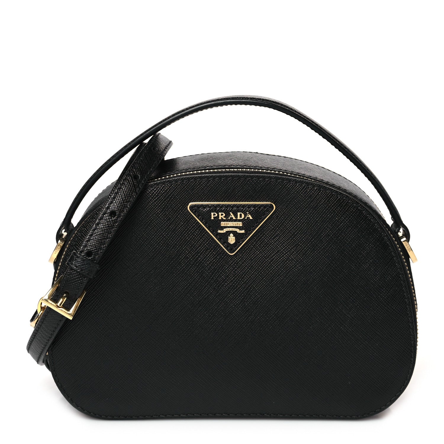 Prada Saffiano Lux Odette Crossbody Black 1388212 – FASHIONPHILE