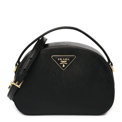 Prada Saffiano Lux Odette Crossbody Black 1 of 8