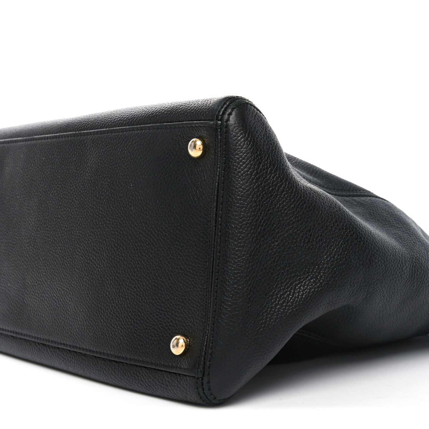 Calfskin Cerf Shopper Tote Black