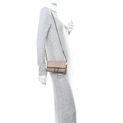 Chloe Suede Calfskin Mini Faye Shoulder Bag Motty Grey 2 of 10