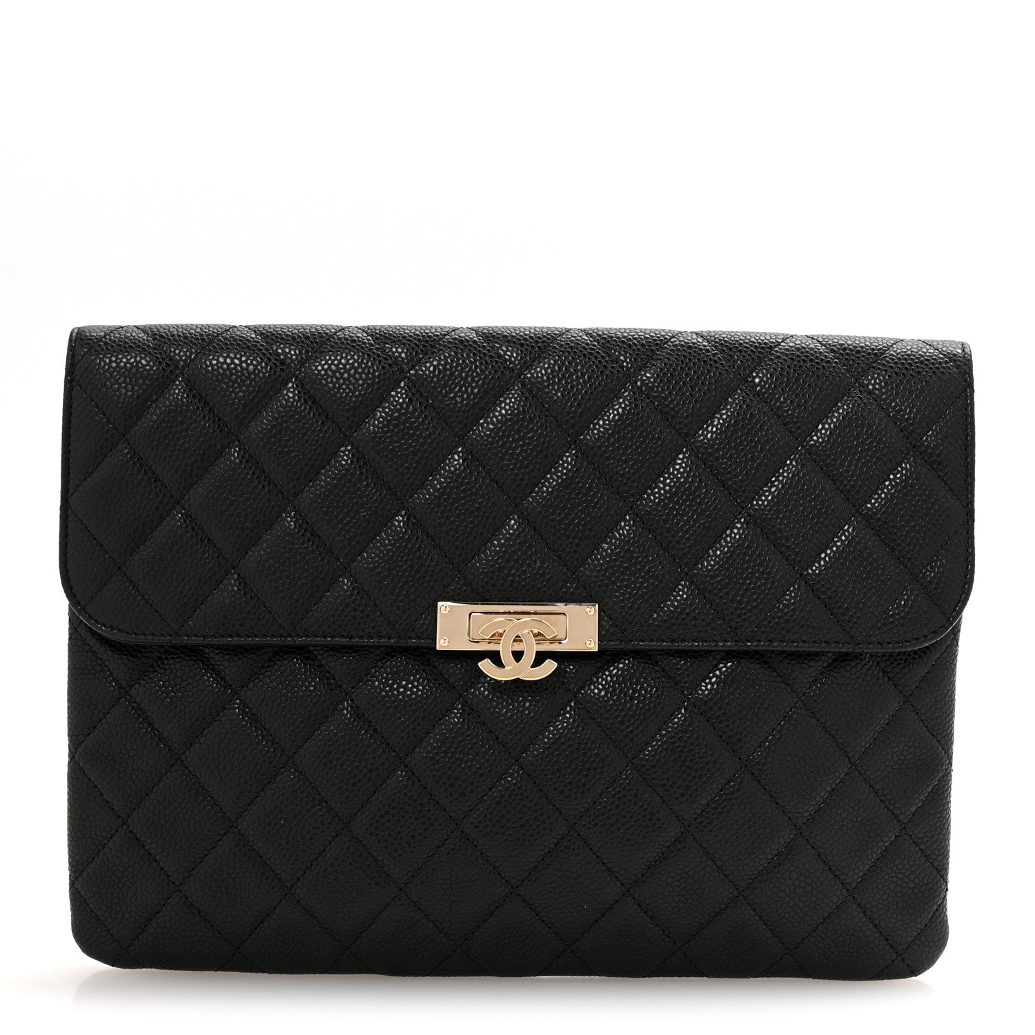 Chanel Caviar Quilted Medium Golden Class Pouch Black 1 of 11