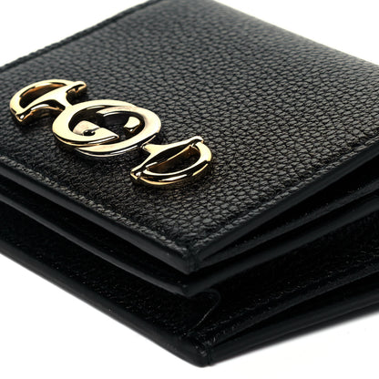 Gucci Grainy Calfskin Zumi Chain Card Case Wallet Black 8 of 8