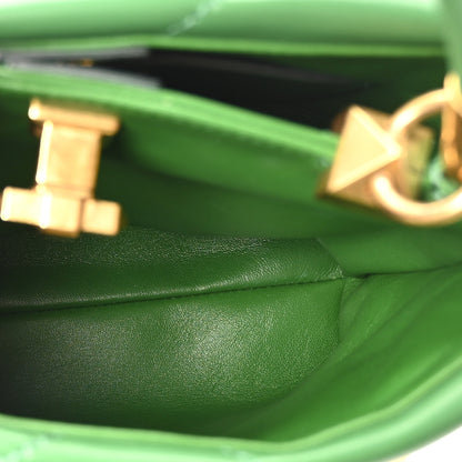 Valentino Garavani Nappa Small Roman Stud The Handle Bag Gea Green 5 of 9