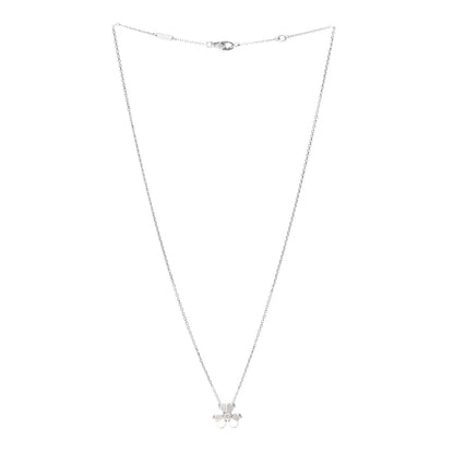 Van Cleef & Arpels 18K White Gold Diamond Mini Frivole Pendant Necklace 3 of 6