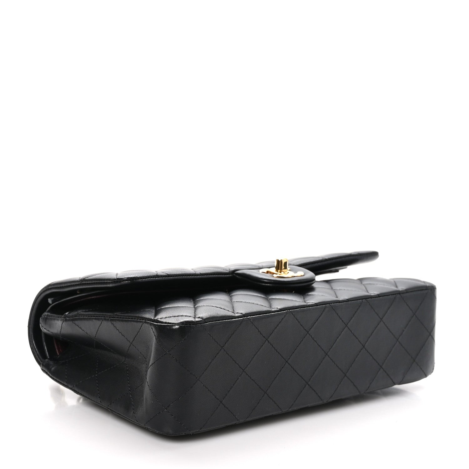 Chanel Lambskin Quilted Medium Double Flap Black 4 of 11