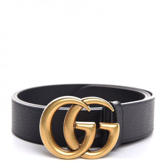 Gucci Textured Calfskin Double G 40mm Belt 115 46 Black 1 of 6
