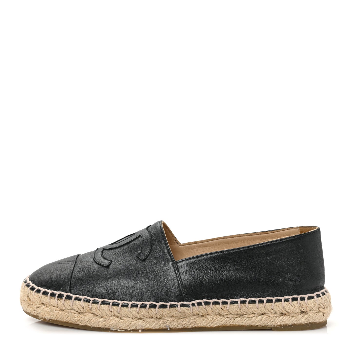 Lambskin CC Espadrilles 38 Black