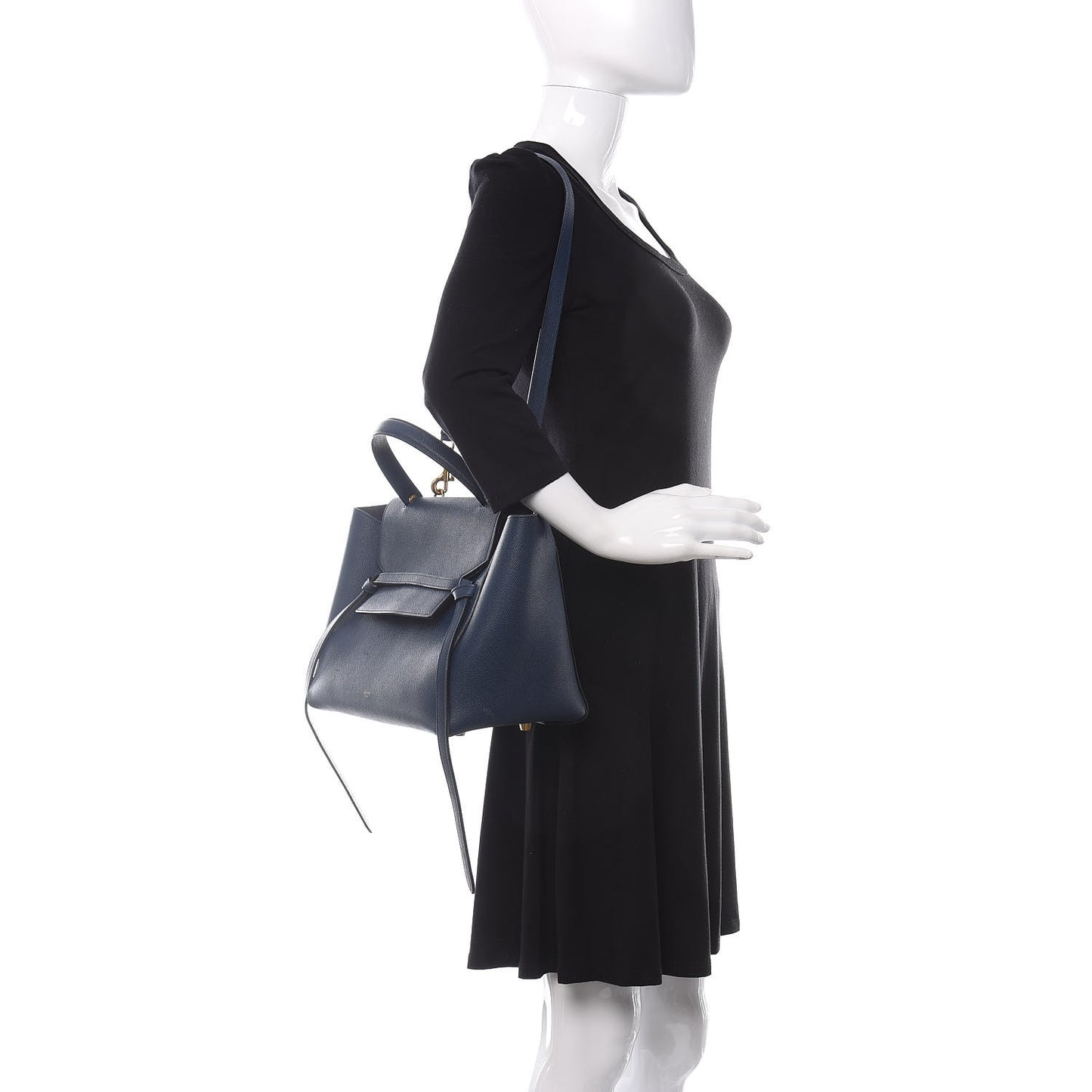 Grained Calfskin Mini Belt Bag Deepsea