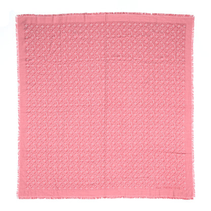Louis Vuitton Silk Wool Monogram Umbra Shawl Rouge 1 of 3