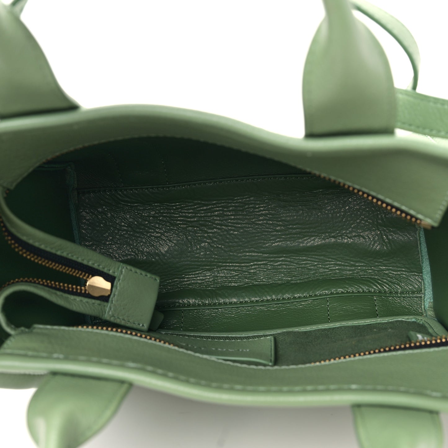Grained Calfskin Small The Tote Bag Aspen Green