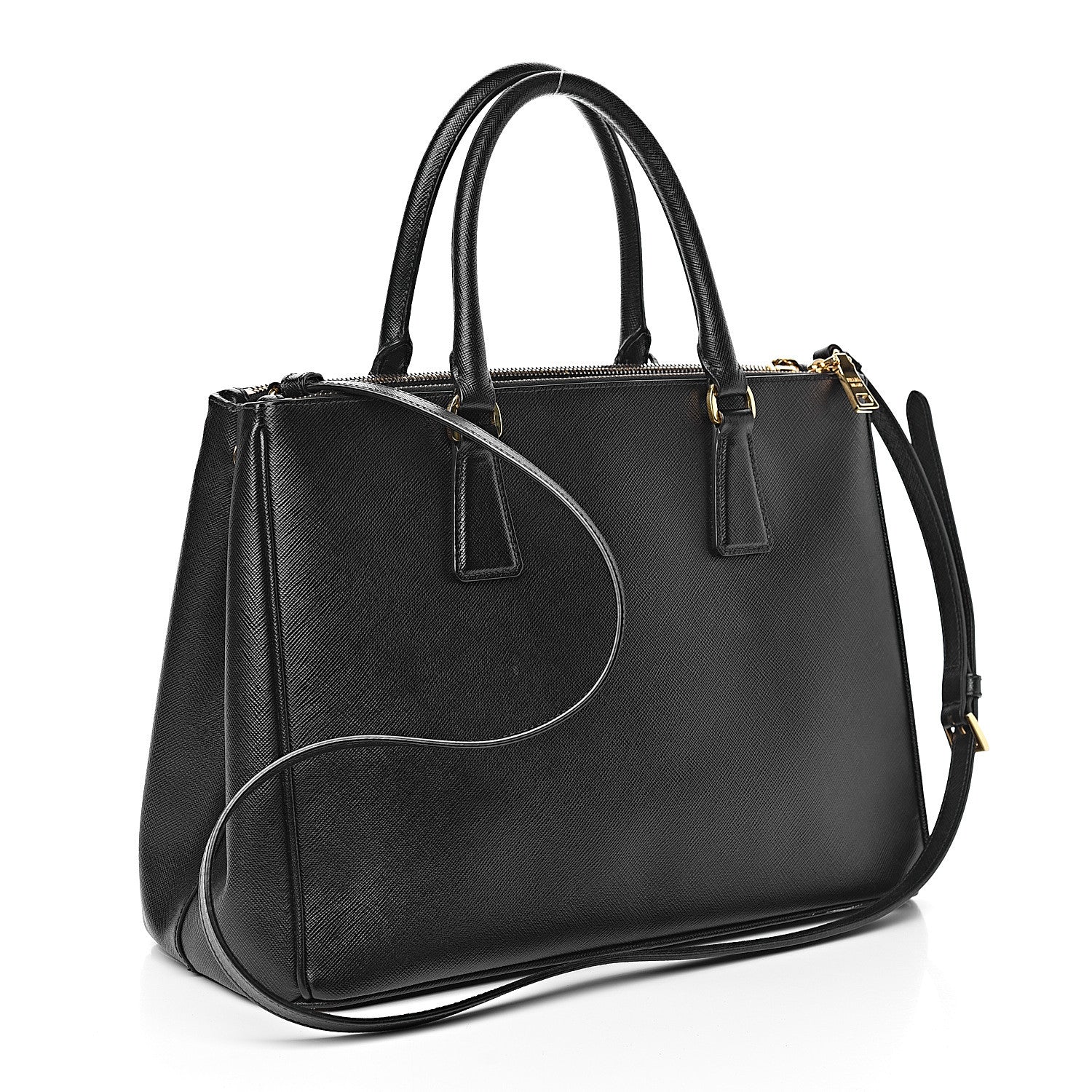 Prada Saffiano Medium Galleria Double Zip Tote Black 3 of 9