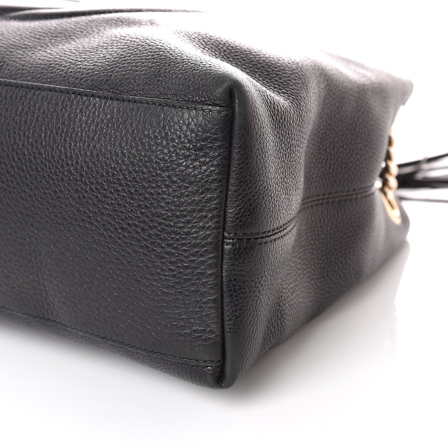 Gucci Pebbled Calfskin Medium Soho Chain Shoulder Bag Black 6 of 14