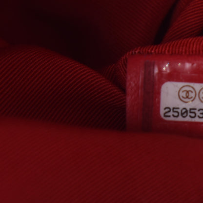 Chanel Lambskin Quilted Medium Cosmetic Case Red 7 of 7