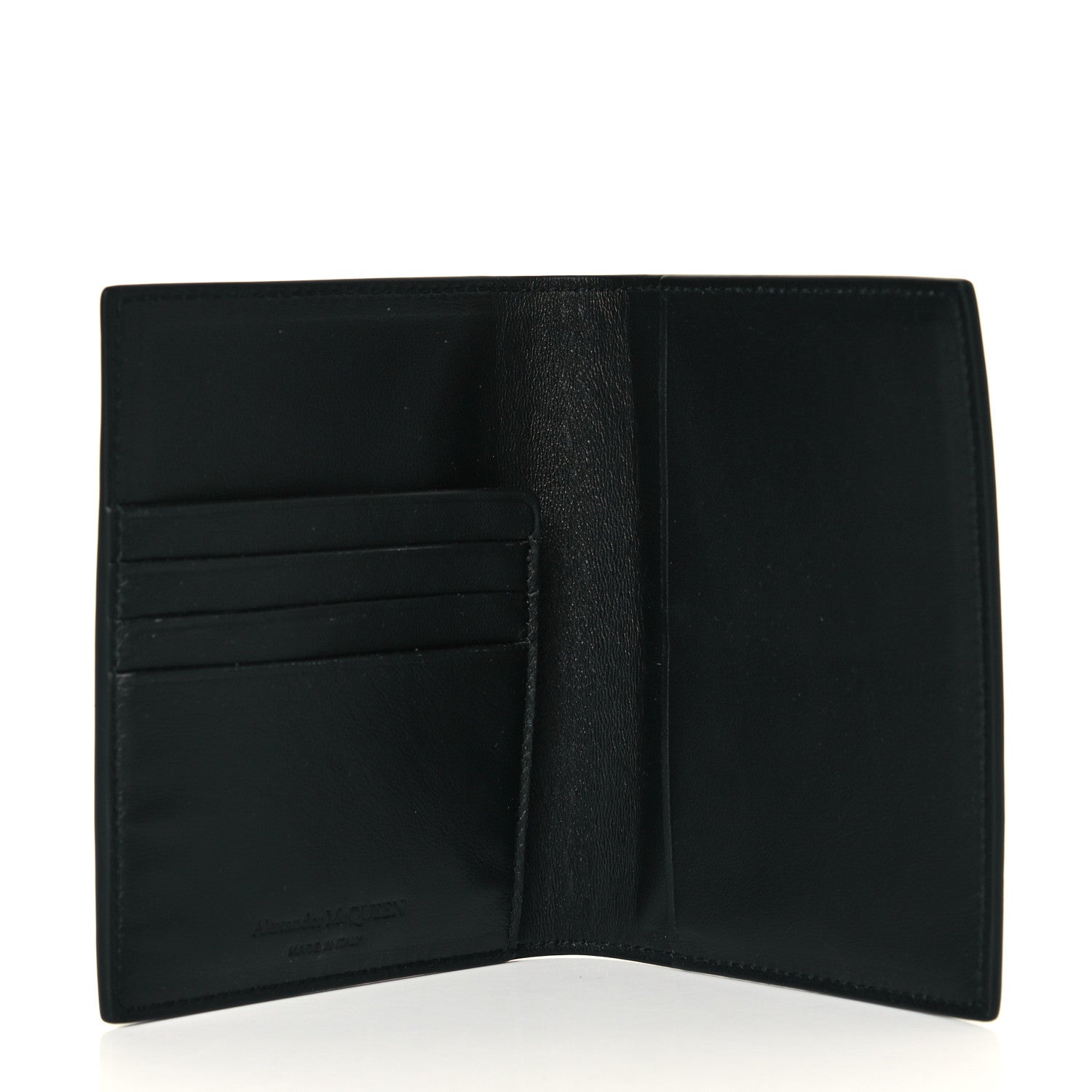 Alexander McQueen Calfskin Graffiti Logo Card Holder Black 4 of 8