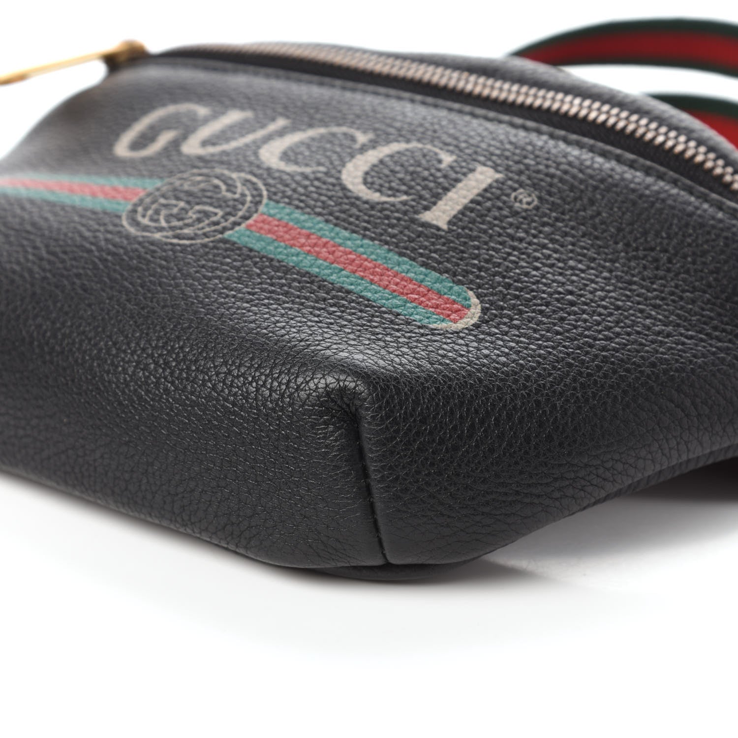 Gucci Grained Calfskin Small Logo Belt Bag Black 7 of 10