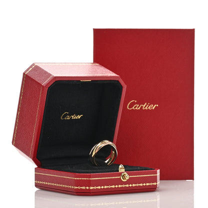 Cartier 18K Pink Yellow White Gold Small Trinity Ring 58 8.25 5 of 5