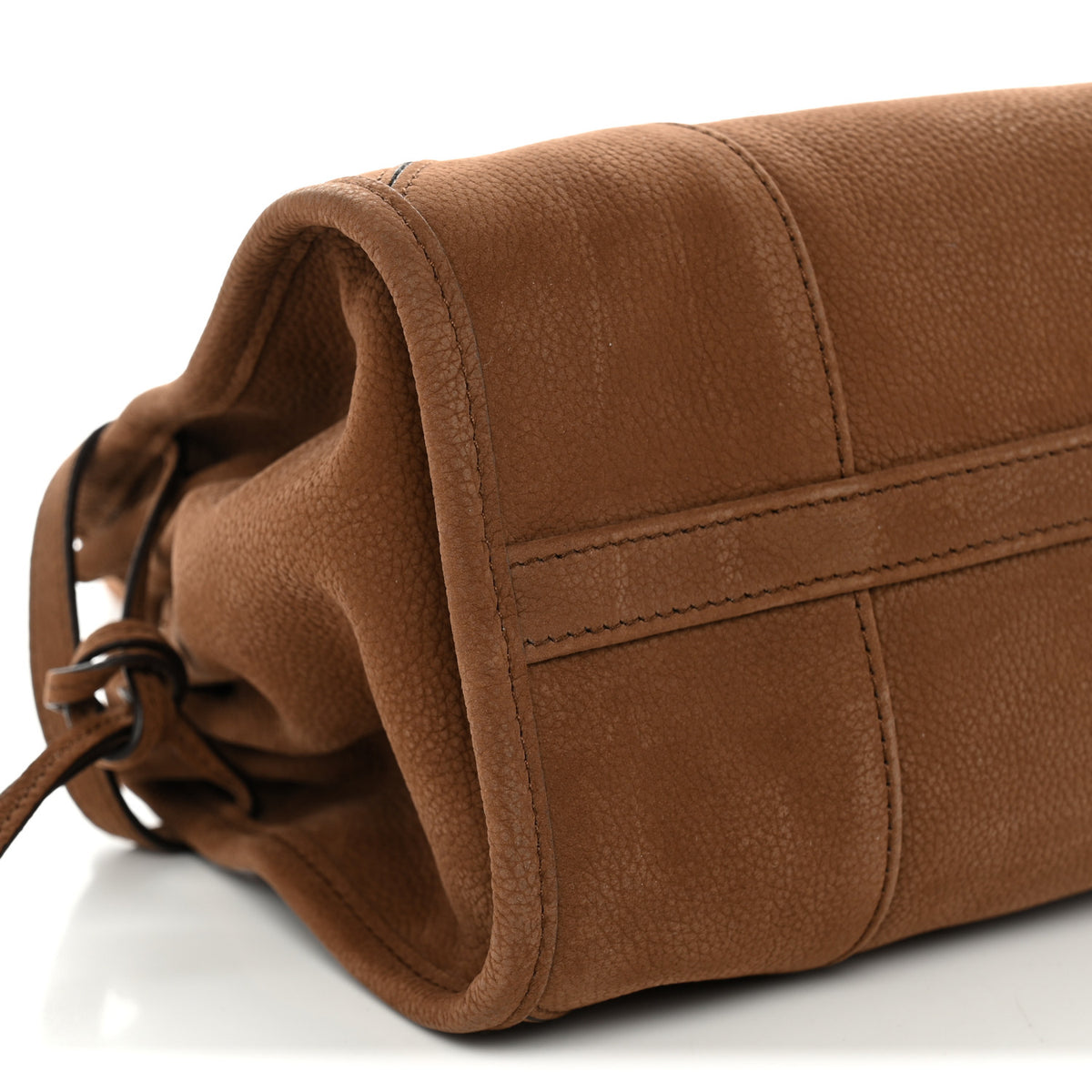 Prada Nubuck Triangle Medium Bonnie Shoulder Bag Cacao 8 of 9