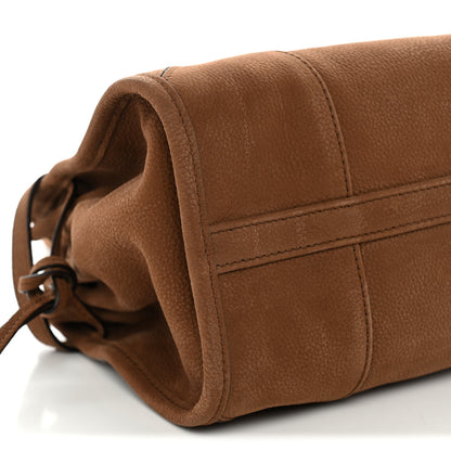 Prada Nubuck Triangle Medium Bonnie Shoulder Bag Cacao 8 of 9