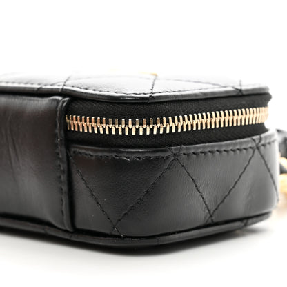 Chanel Lambskin Quilted Mini Lacquered Chain Clutch Black 8 of 8