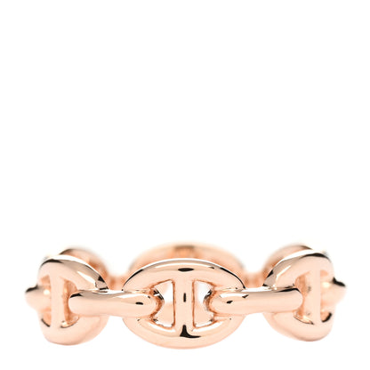 Hermes 18K Rose Gold PM Chaine D'Ancre Enchainee Ring 52 6 2 of 3