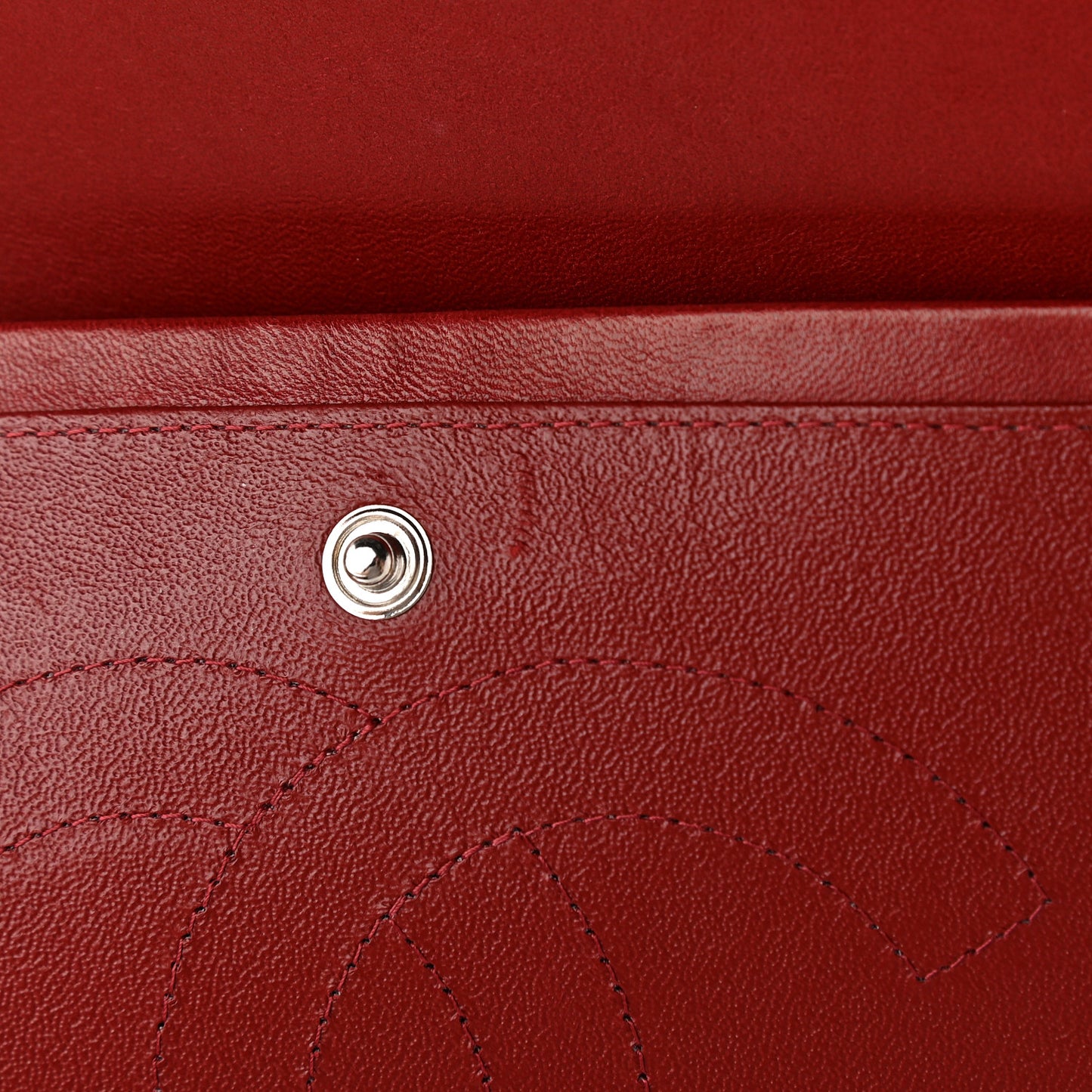 Lambskin Quilted Maxi Double Flap Red