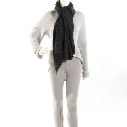 Louis Vuitton Knit Cashmere Leopard Square Anthracite 2 of 5