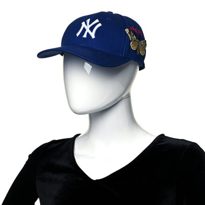 Gucci X MLB Cotton NY Yankees Baseball Hat 57-61 Blue 2 of 8