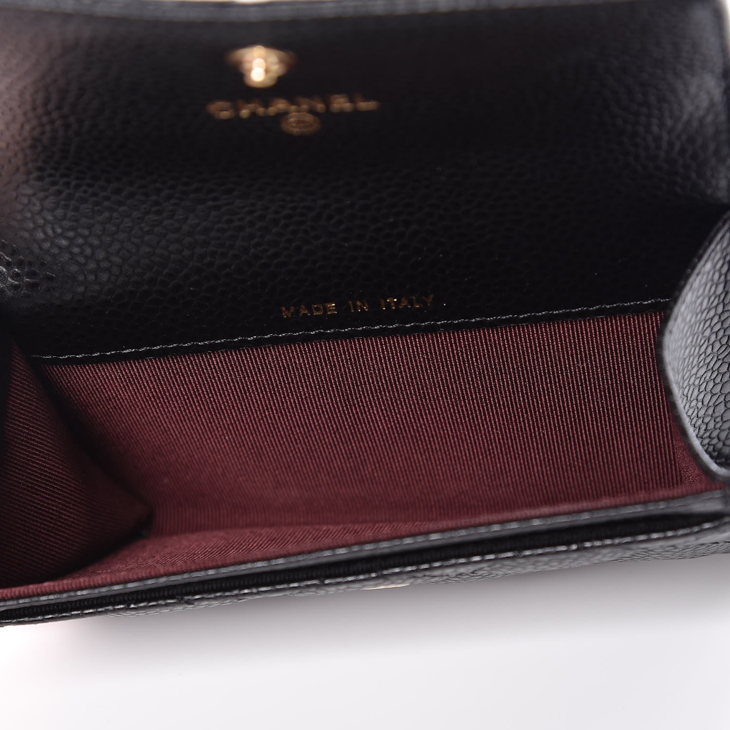 Chanel Caviar Quilted Flap Card Holder Black 5 of 9