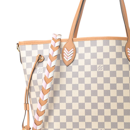 Louis Vuitton Damier Azur Braided Neverfull MM Pink 8 of 10