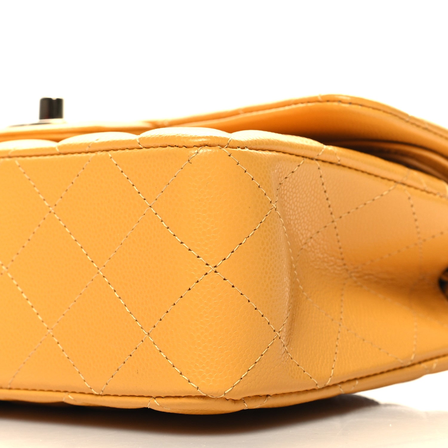 Chanel Caviar Quilted Small Double Flap Yellow 10 of 10