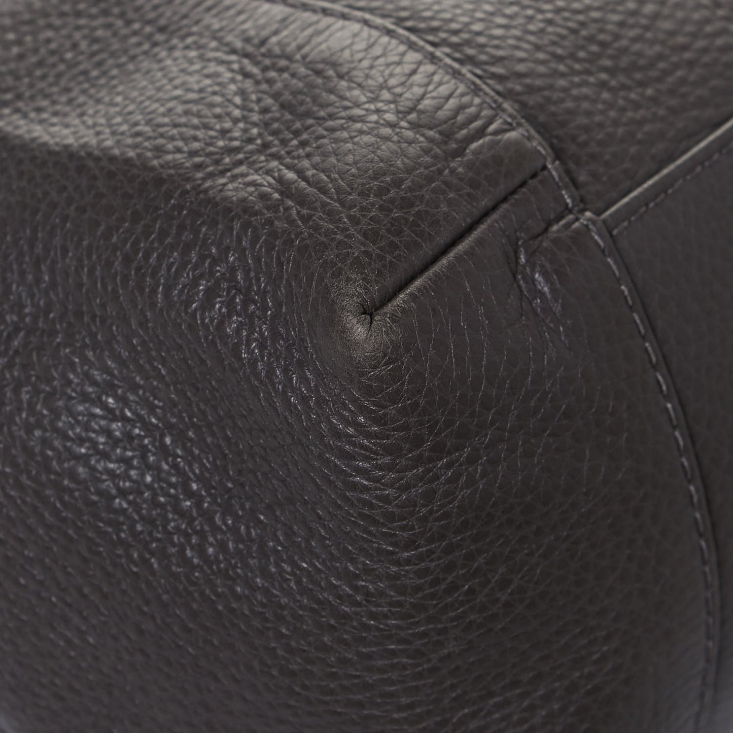 Pebbled Calfskin Medium Greenwich Shoulder Bag Grey