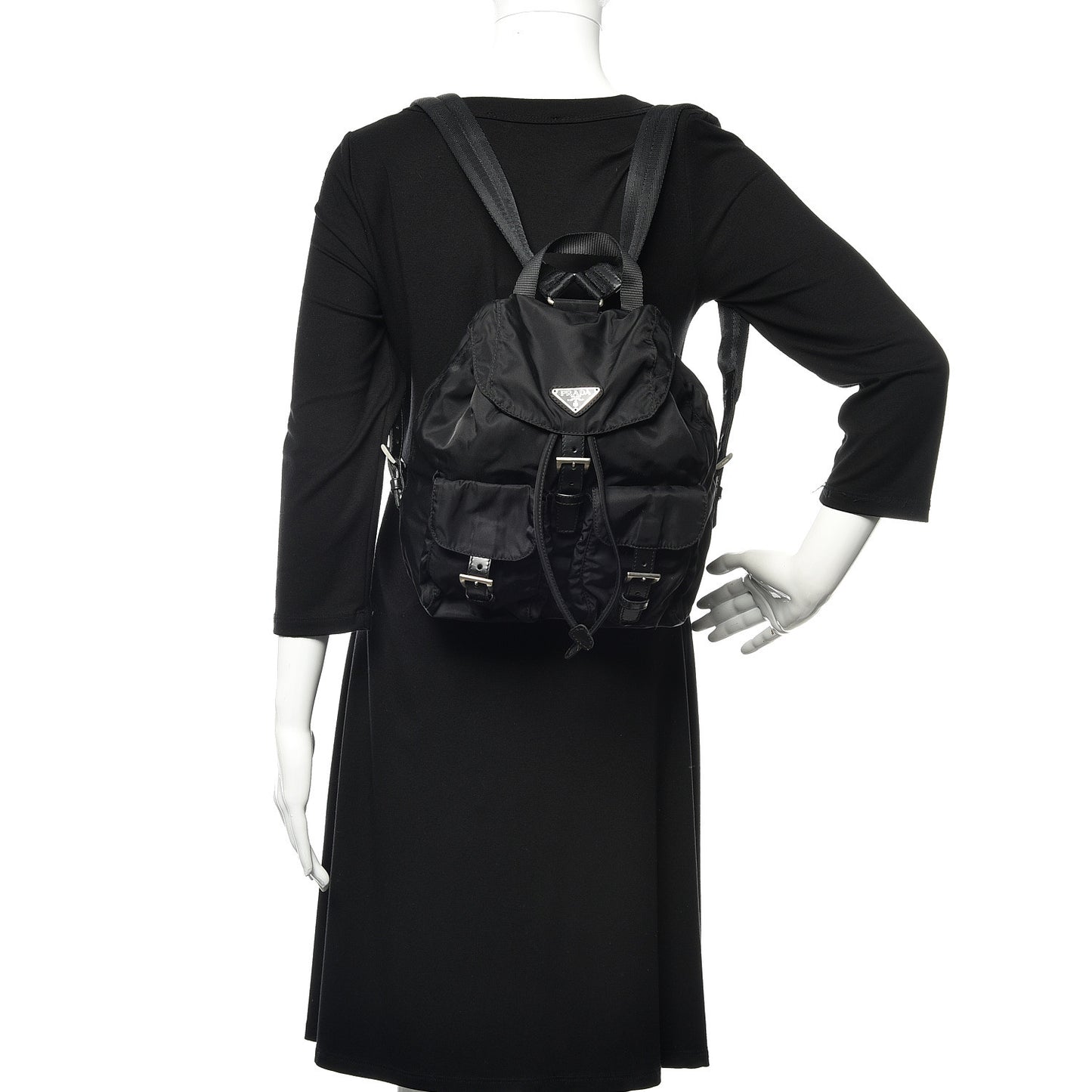 Tessuto Nylon Vela Small Backpack Black