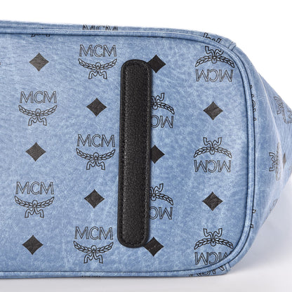 MCM Visetos Reversible Shopper Tote Blue 15 of 16