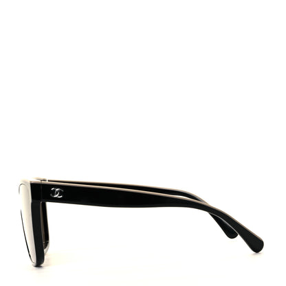 Chanel Acetate Logo Shield Sunglasses 5418 Black 3 of 8