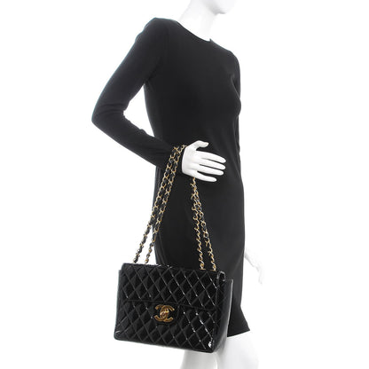 Chanel Patent Quilted XL Flap Bag Black 3 of 21