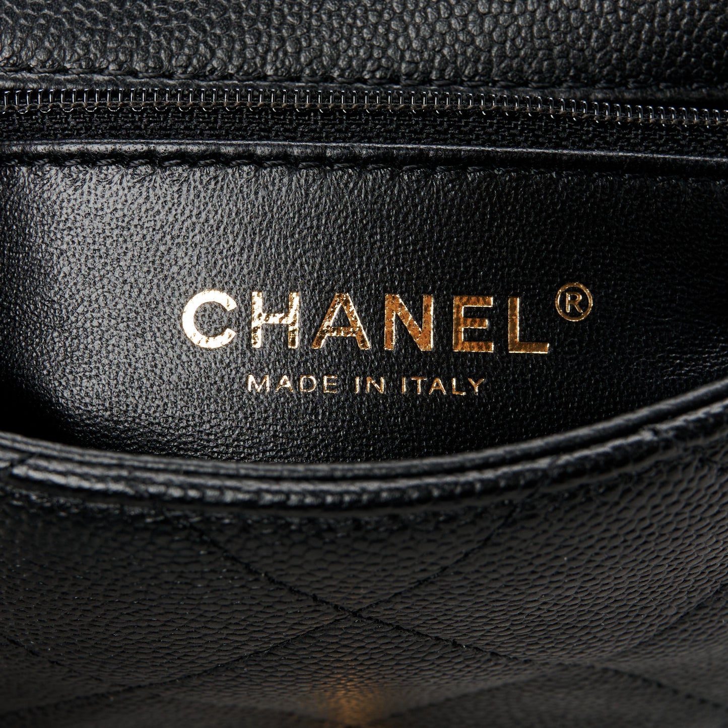 Caviar Quilted Mini Sweetheart Flap Black