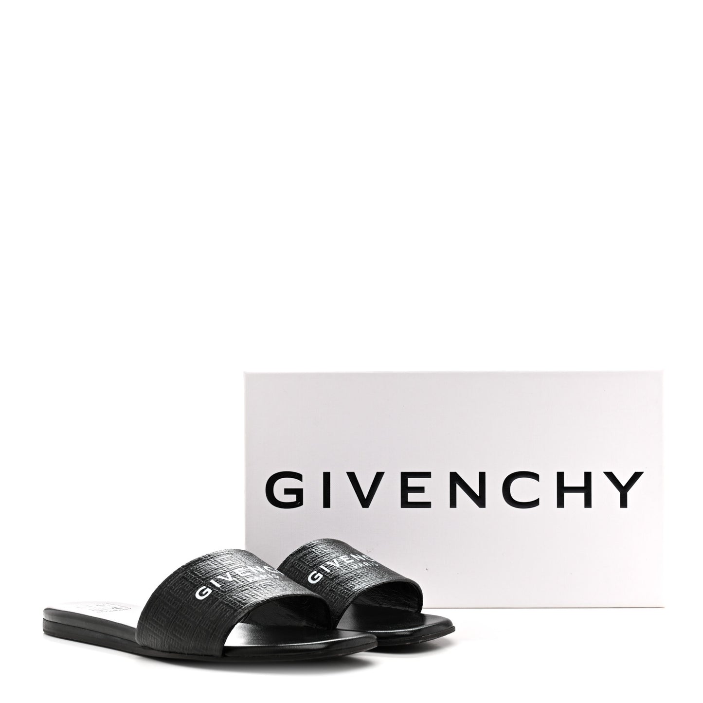 Logo 4G Flat Sandals 39 Black