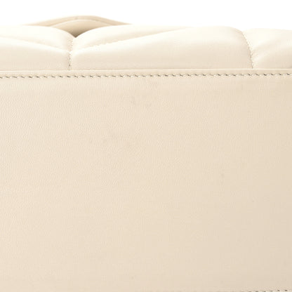 Saint Laurent Lambskin Quilted Small Loulou Puffer Monogram Chain Satchel Crema Soft 11 of 12