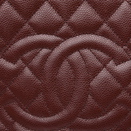 Chanel Caviar Quilted Petit Shopping Tote PST Burgundy 10 of 11