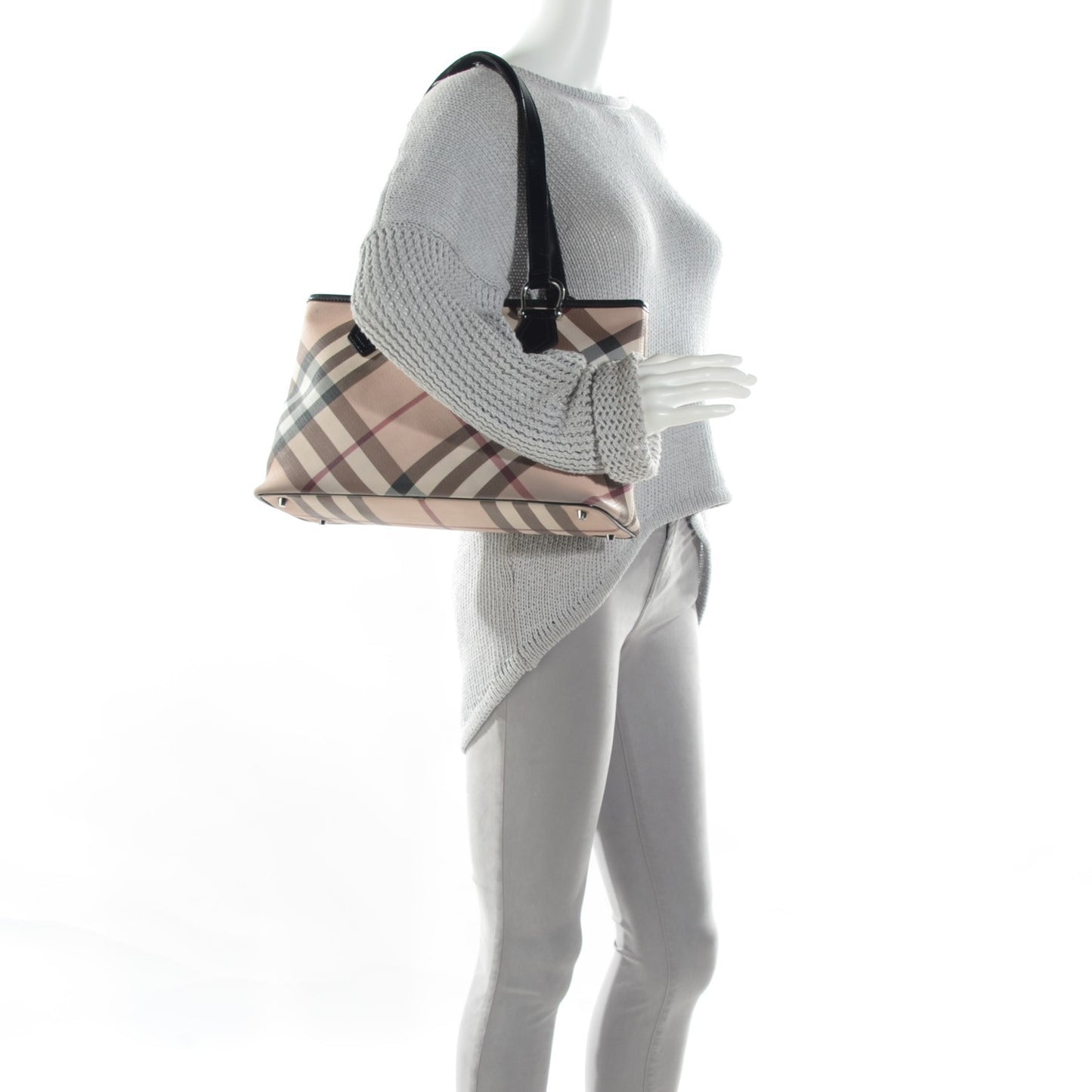 Nova Check Medium Tote Black