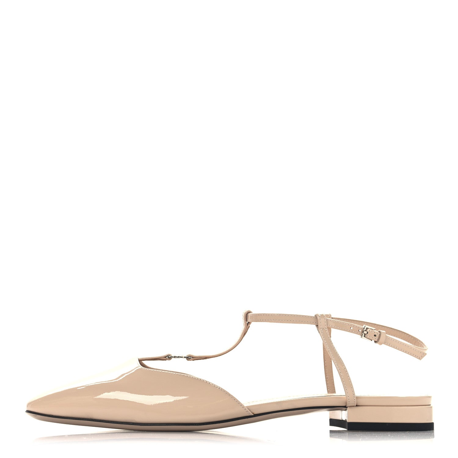 Gucci Vernice Crystal Double G Ballet Flat 41 Skin Rose 1 of 9